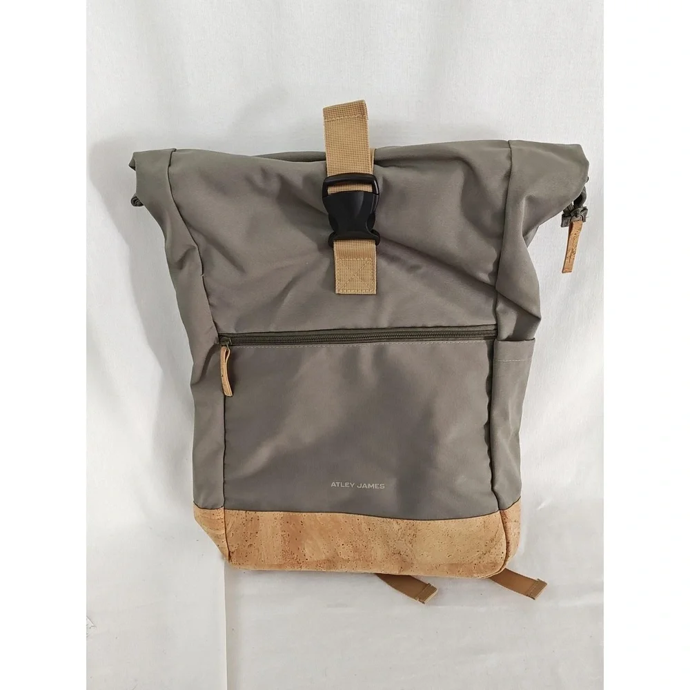 Atley James Dakota Backpack Tan Brown Cork New Minimalist Bag Satchel‎
